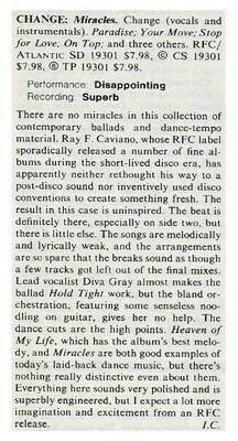 Change / Miracles / 1981