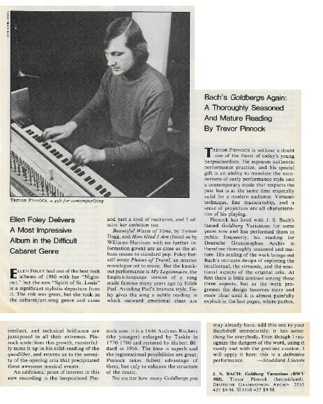 Pinnock, Trevor / J.S. Bach: Goldberg Variations / 1981