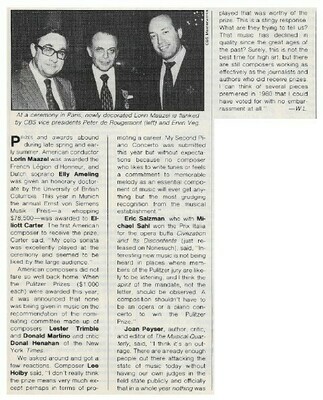 Maazel, Lorin / French Legion d&#39;Honneur | Magazine Article | July 1981