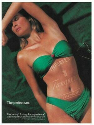 Tanqueray / The Perfect Tan. | Magazine Ad | July 1990