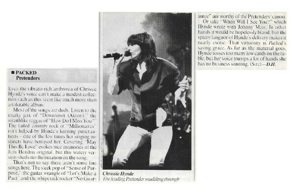 Pretenders, The / Packed | Magazine Review | July 1990