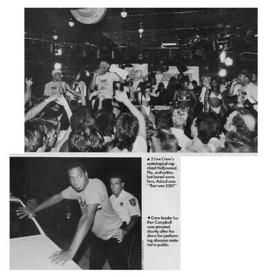 2 Live Crew / In Hollywood, FL - On Stage, Etc. | 2 Magazine Photos | July 1990