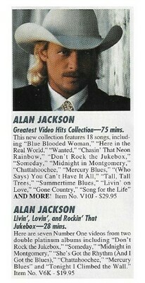 Jackson, Alan / Greatest Video Hits Collection | Magazine Ad | January 1997