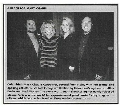 Carpenter, Mary Chapin / A Place For Mary Chapin | Magazine Photo | January 1997 | with Kim Richey
