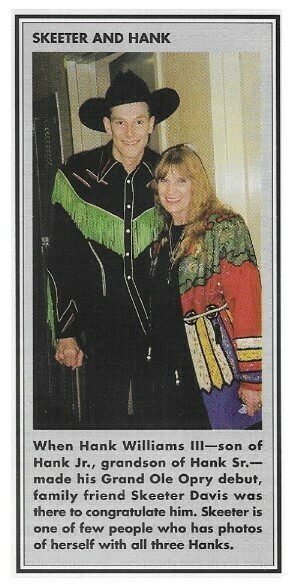 Williams, Hank (III) / Skeeter and Hank | Magazine Photo | January 1997 | with Skeeter Davis