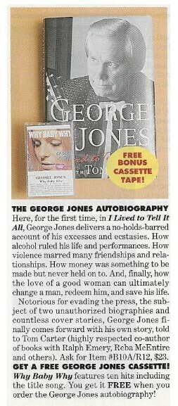 Jones, George / The George Jones Autobiography | Magazine Ad | January 1997