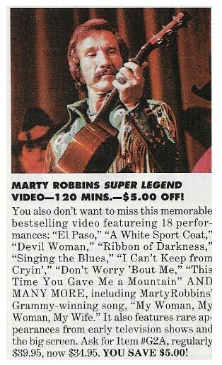 Robbins, Marty / Super Legend Video | Magazine Ad | January 1997