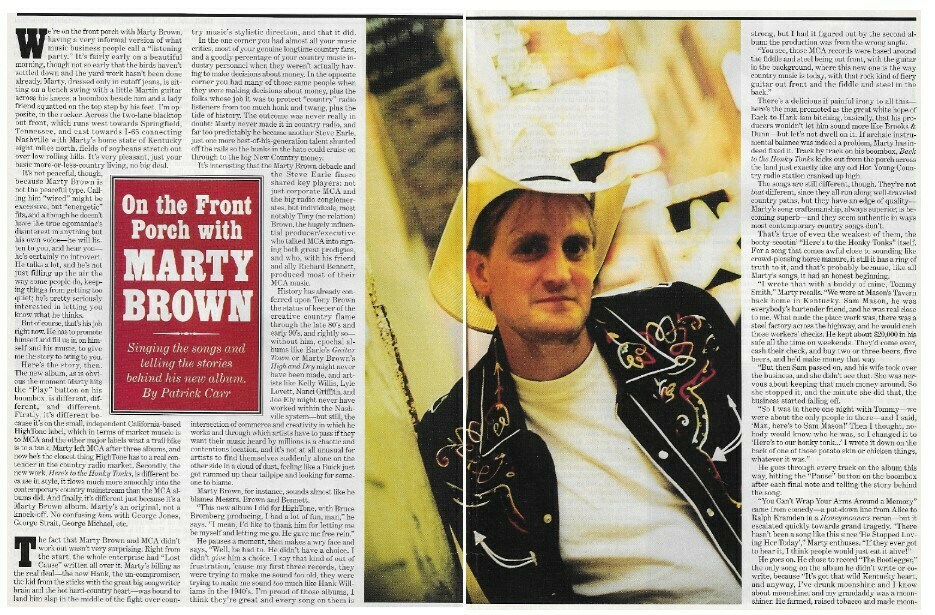 Brown, Marty / On the Front Porch with Marty Brown / 1997