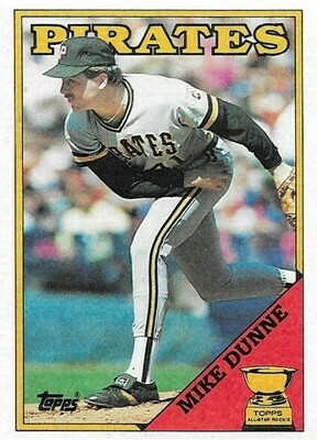 Dunne, Mike / Pittsburgh Pirates | Topps #619 | Baseball Trading Card | 1988 | All-Star Rookie