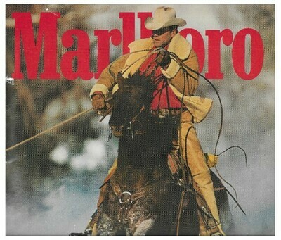 Marlboro (Cigarettes) / Cowboy Roping in Snow | Magazine Ad | March 1992
