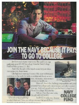 United States Navy / Navy College Fund | Magazine Ad | March 1992