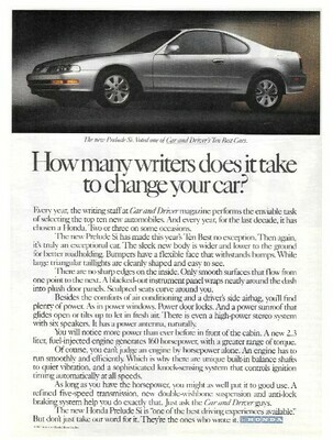 Honda / Prelude Si | Magazine Ad | 1992