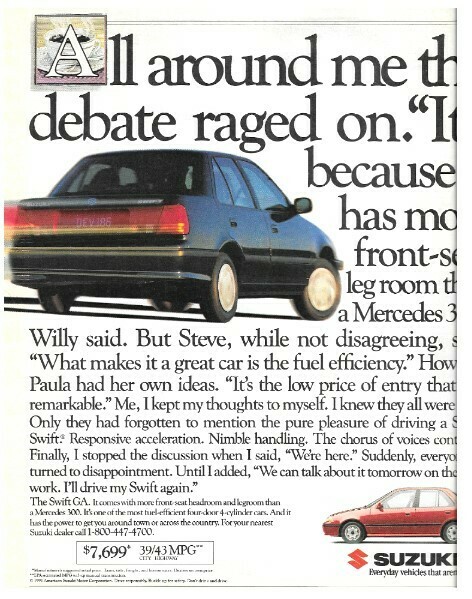 Suzuki / The Swift GA (All Around Me the Debate Raged On) (1991)