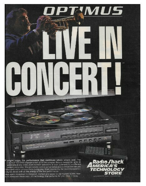 Optimus / Live In Concert! | Magazine Ad | March 1992
