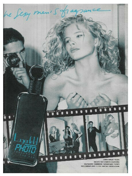 Basinger, Kim / Lagerfeld Photo | Magazine Ad | March 1992 | with Cameron Alborzian
