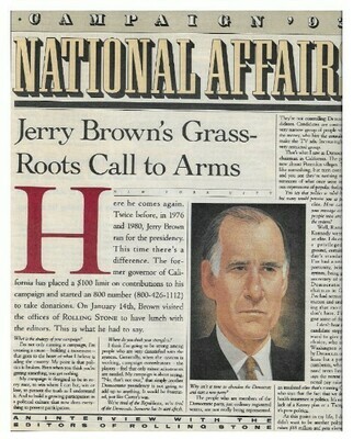 Brown, Jerry / Jerry Brown's Grassroots Call to Arms / 1992