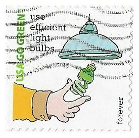 United States / 2011 | Use Efficient Light Bulbs (Forever) | Go Green Series | Postage Stamp