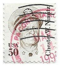 United States / 1985 | Chester W. Nimitz (50 cents) | Great Americans Series | Postage Stamp