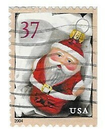 United States / 2004 | Red Santa Ornament | Contemporary Christmas Series | Postage Stamp