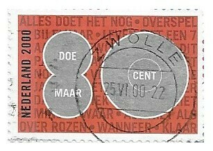 Netherlands / 2000 | CDs Forming the Number &quot;80&quot; | Come-Back of the Band Doe Maar Series | Postage Stamp