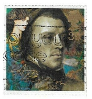 Great Britain / 1992 | Tennyson As a Young Man and &#39;Mariana&#39; | Postage Stamp