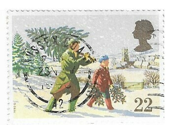 Great Britain / 1990 | Fetching Christmas Tree (22p) | Postage Stamp