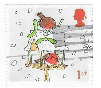 Great Britain / 2001 | Robins On Bird Table (1st) | Postage Stamp