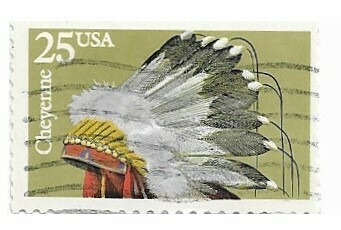 United States / 1990 | Indian Headdresses - Cheyenne (25￠) | Postage Stamp