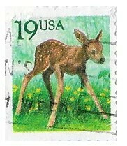 United States / 1991 | Roe Deer Juvenile (19￠) | Postage Stamp