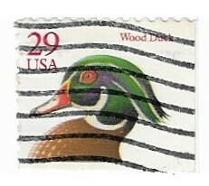United States / 1991 | Wood Duck (29￠) | Postage Stamp | Red Numerals