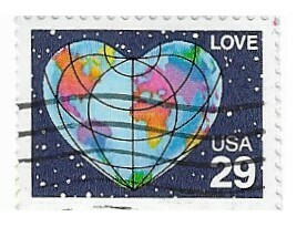 United States / 1991 | Heart-Shaped Globe (29￠) | Postage Stamp