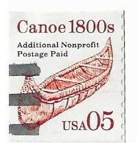 United States / 1991 | Canoe 1800s (5￠) | Postage Stamp