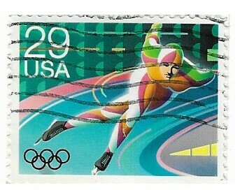 United States / 1992 | Speed Skating - Winter Olympics (29￠) | Postage Stamp