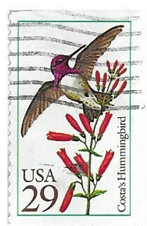 United States / 1992 | Costa&#39;s Hummingbird (29￠) | Postage Stamp