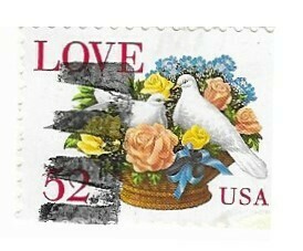 United States / 1994 | Love - Doves in Flower Basket (52￠) | Postage Stamp