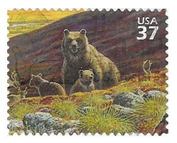 United States / 2003 | Grizzly Bear - Caribou (37￠) | Postage Stamp