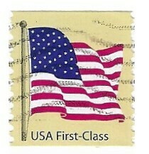 United States / 2007 | Flag Stamp (First-Class) | Postage Stamp | Beige Background