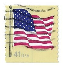 United States / 2007 | Flag Stamp (41￠) | Postage Stamp | Beige Background