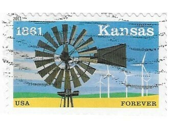 United States / 2011 | Kansas - Statehood 1861 (Forever) | Postage Stamp