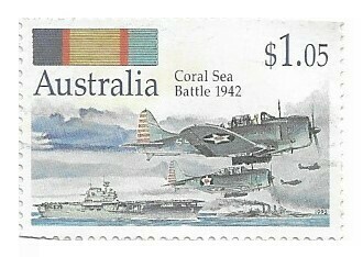 Australia / 1992 | Coral Sea Battle 1942 ($1.05) | Postage Stamp