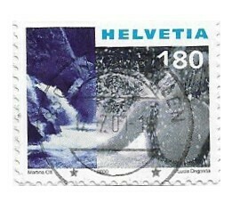 Switzerland / 2000 | Bathing: Thermal Spa in Vals and Woman (180 ct) | Postage Stamp