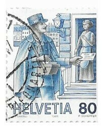 Switzerland / 1986 | City Postman (80 ct) | Postage Stamp