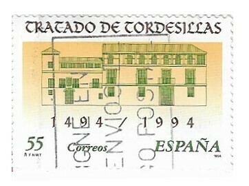 Spain / 1994 | Tordesillia Treaty (55 Pta) | Postage Stamp