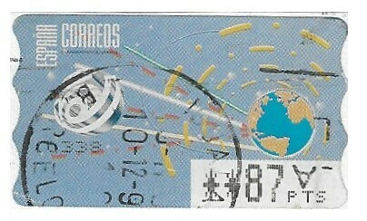 Spain / 1996 | World Globe - Space (Variable Pta) | Postage Stamp