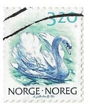 Norway / 1990 | White Swan (3.20 Kr) | Postage Stamp