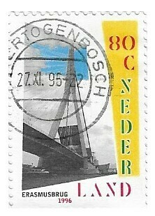 Netherlands / 1996 | Erasmus Bridge, Rotterdam (80 ct) | Postage Stamp