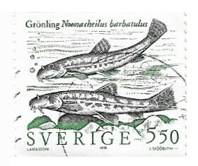 Sweden / 1991 | Stone Loach (550 kr) | Postage Stamp