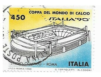 Italy / 1990 | Olympic Stadium, Rome (450 ₤) | Postage Stamp