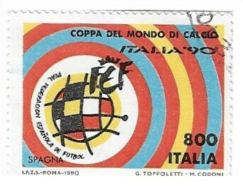 Italy / 1990 | Arms of Spain (800 ₤) | Postage Stamp