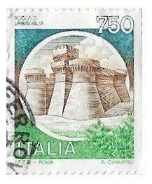 Italy / 1990 | Castle Urbisaglia (750 ₤) | Postage Stamp